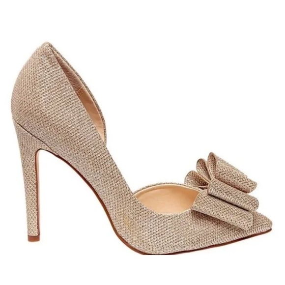 NWOB Betsey Johnson Prince D'Orsay Bow Pumps - Picture 4 of 12